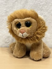 TY Beanie Boos Louie Lion 6” Plush Stuffed Toy Gold Glitter Eyes Collectible