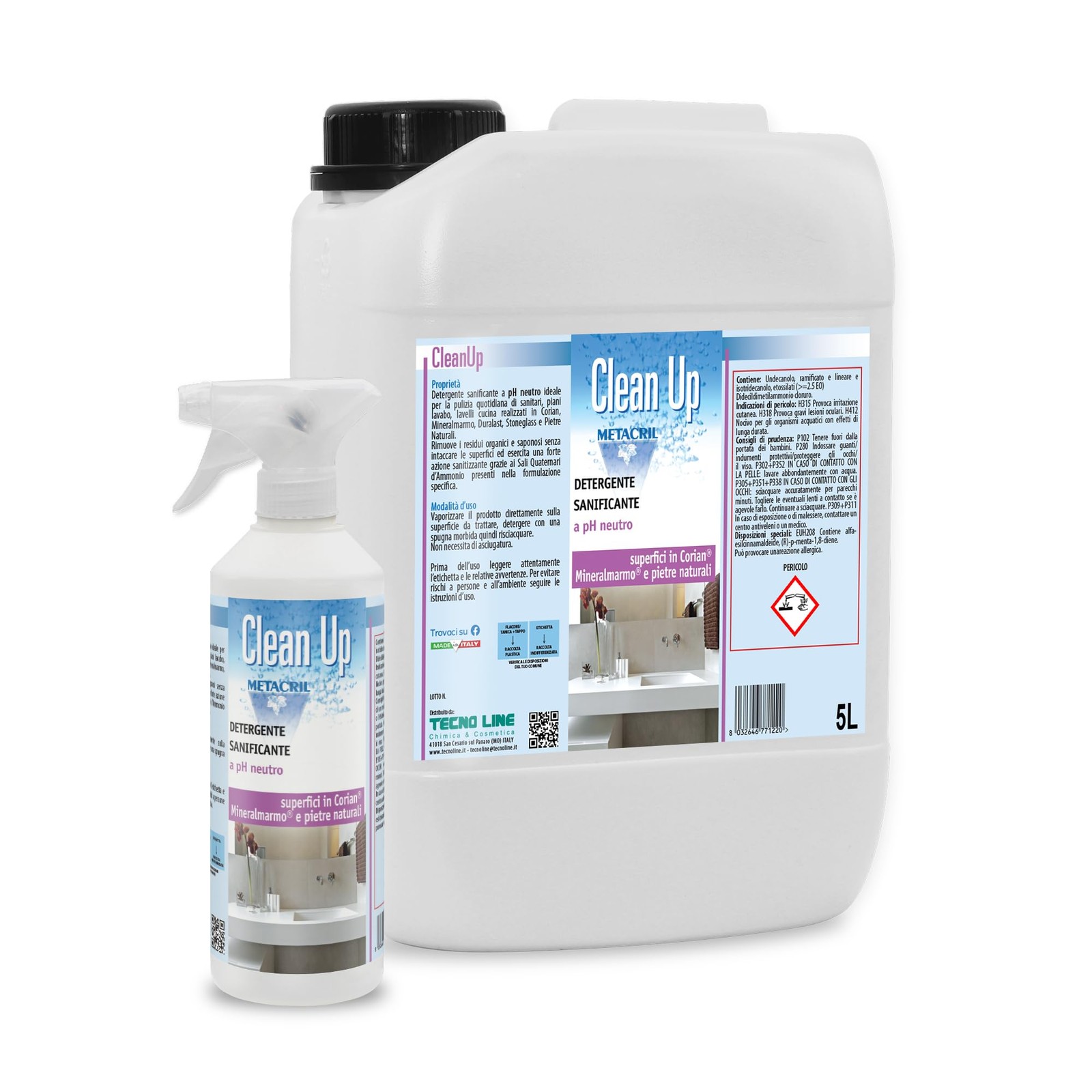 Detergente Clean Up per Corian 5 Litri: Pulizia Sicura per la Casa