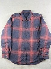 Flylow Penny Flannel Insulated Shirt Jacket Shacket Womens Large Plaid Snap
