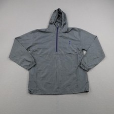 Tottenham Hotspur Jacket Men Medium Gray Soccer Windbreaker 1/2 Zip EPL Football