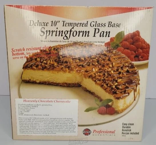 NORPRO Professional Essentials 10” Springform Pan Deluxe Tempered Glass Base