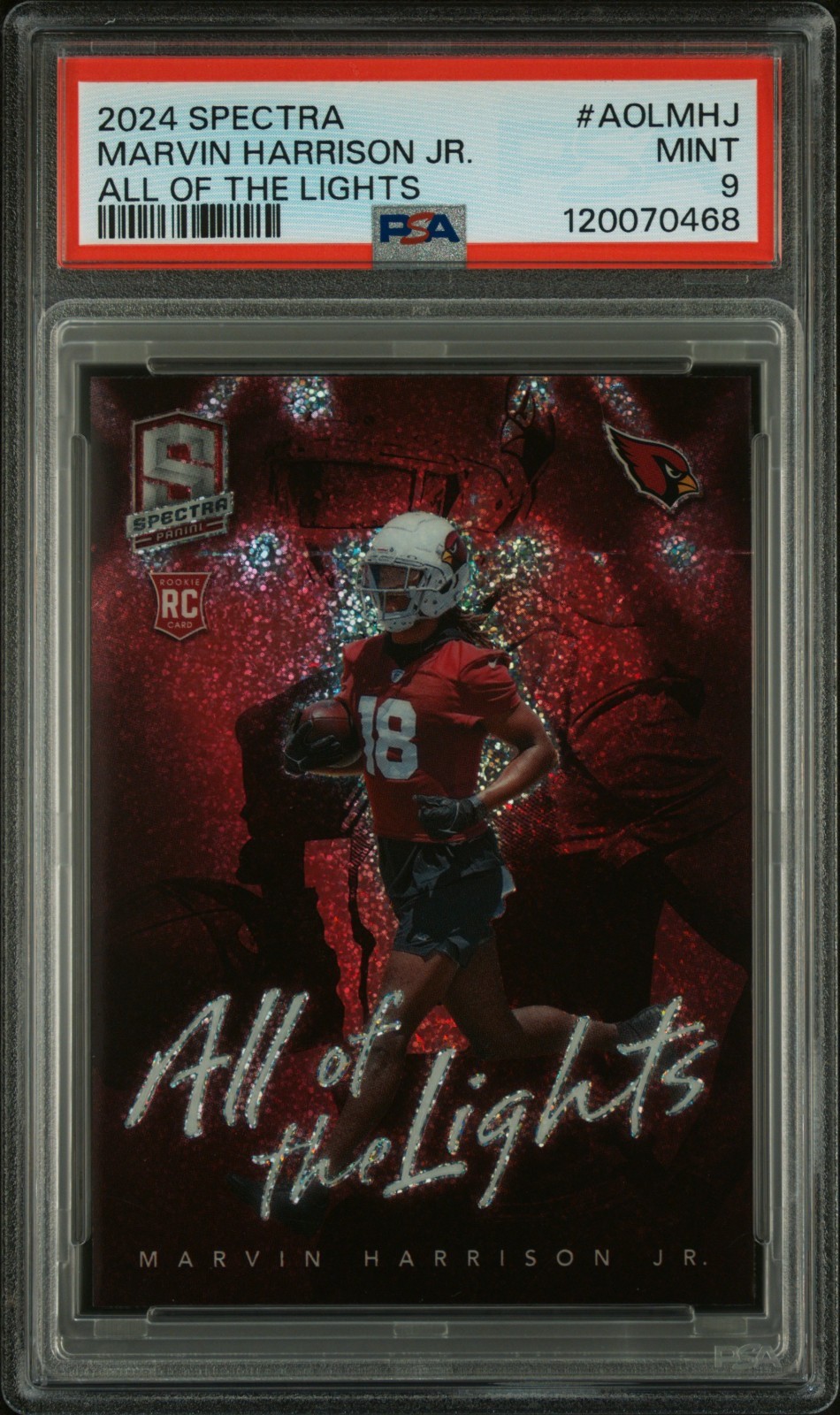 2024 Spectra Football Marvin Harrison Jr All Of The Lights Rookie SSP RC