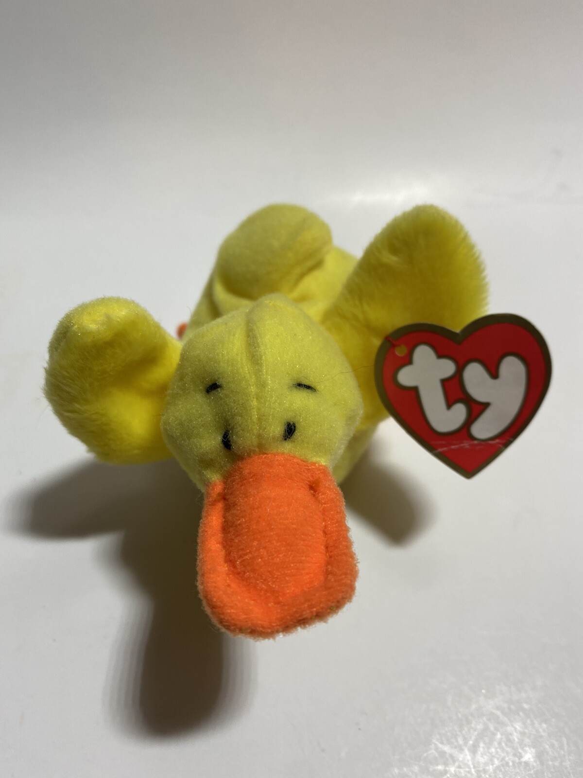 1993 Vtg TY Teenie Beanie Baby Quacks The Duck Mini With Tags