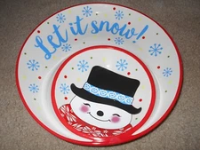 NEW Temptations Let It Snow 12" Chip and Dip Bowl KFI-XNG-EA000539