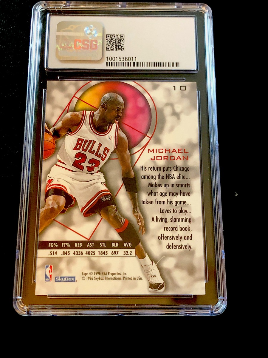 1995-96 Skybox E-XL BLUE #10 Michael Jordan CSG 8.5 | eBay