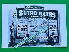 Found 4X6 PHOTO of Old Sutro Baths Sign Ocean Beach San Francisco California 