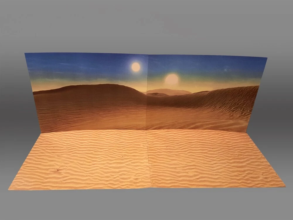 Telón de fondo Dune Sea de gran tamaño Star Wars TVC serie negra Hasbro Kenner