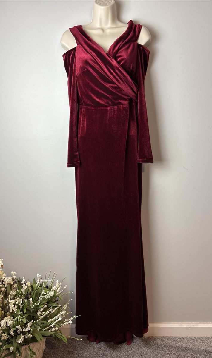 Velvet Dress For Women IFFEI Women's Velvet Maxi Dress – Batwing Sleeve, A-Line, Crew Neck, Elegant Party & Formal Gown
