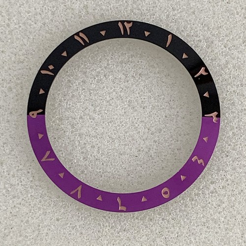 38mm Arabic Numerals Dual-color Watch Bezel Insert Replacement fit 40mm Case - Picture 32 of 43