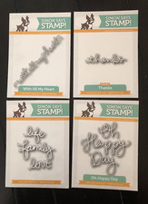 4 Simon Says Stamp " Sayings" packets Steel Craft die