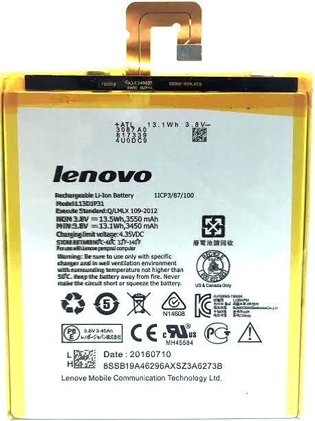 Accesorios Para Moviles Y Pdas Batterie Original L13d1p31 Tablette Tablet Lenovo Tab 2 10 30 50 Com