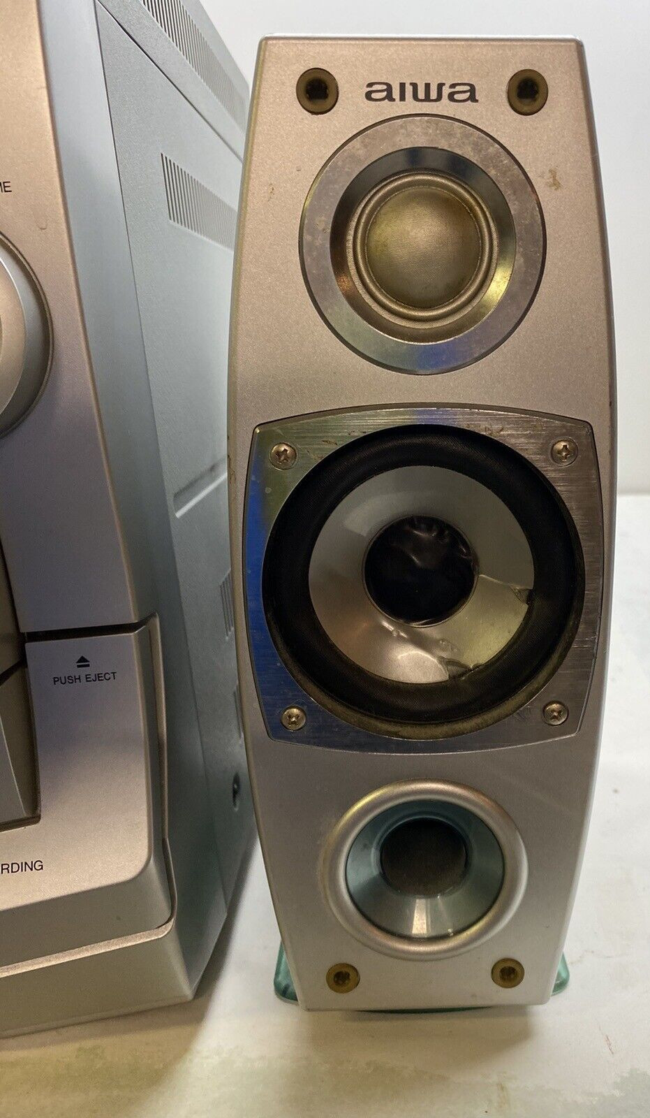 Aiwa Stereo System CX - NAJ50U with Speakers CD / Tape Deck Player WORKS
