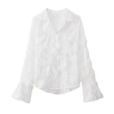 Blusa Donna Elegante Solida Con Frange Collo A Larghezza Flare