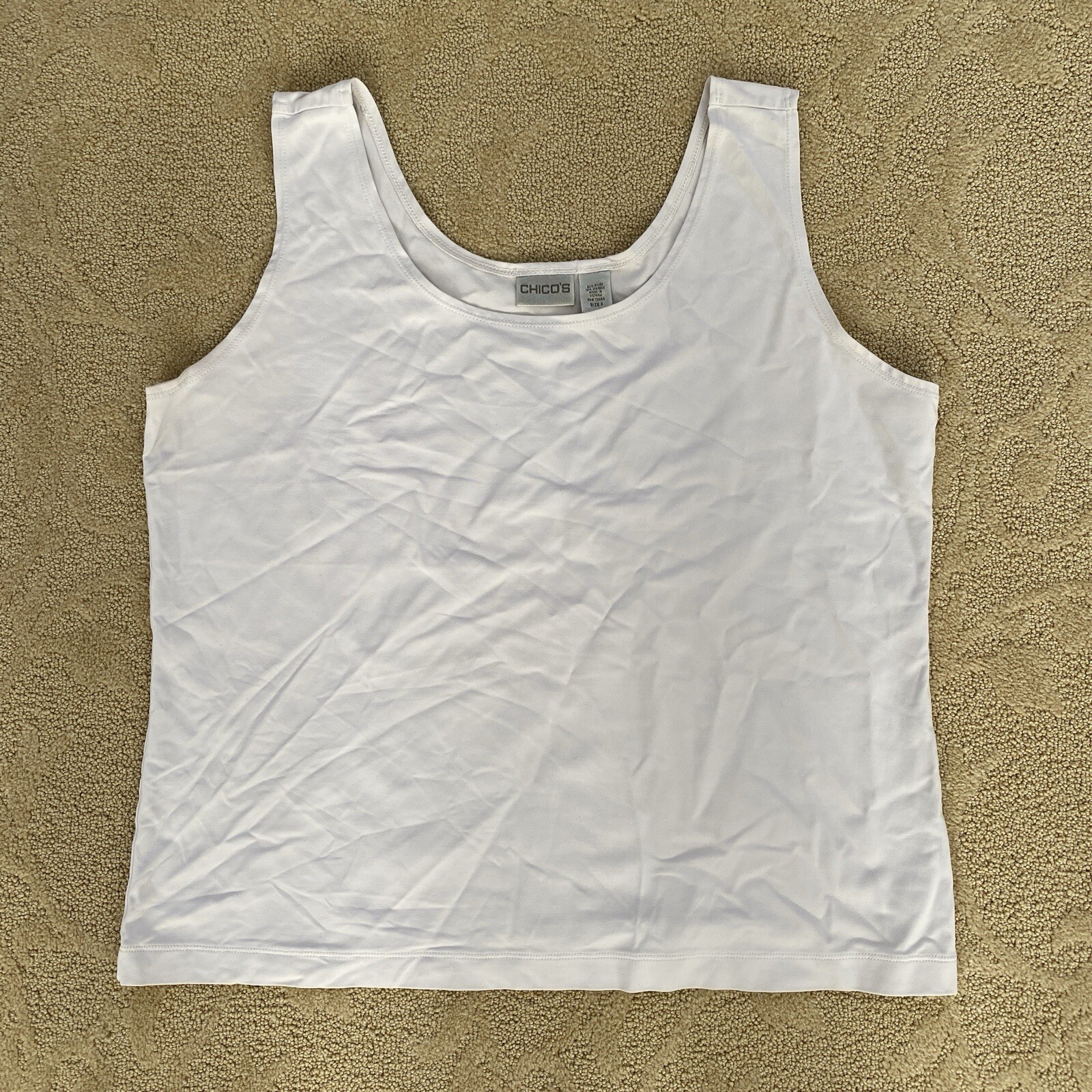 Chico's Microfiber Basic Knit Tank Tapestry White… - image 4