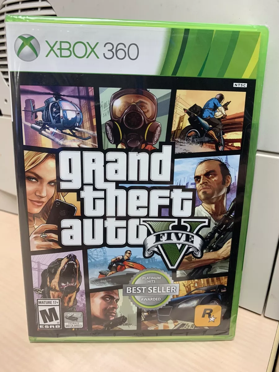 Grand Theft Auto V 5 FIVE XBOX 360 FIRST PRINT US EDITION NEW FACTORY SEALED