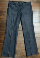 Express Design Studio Editor Womans Dark Blue Pants Pin Striped Size 8R Career