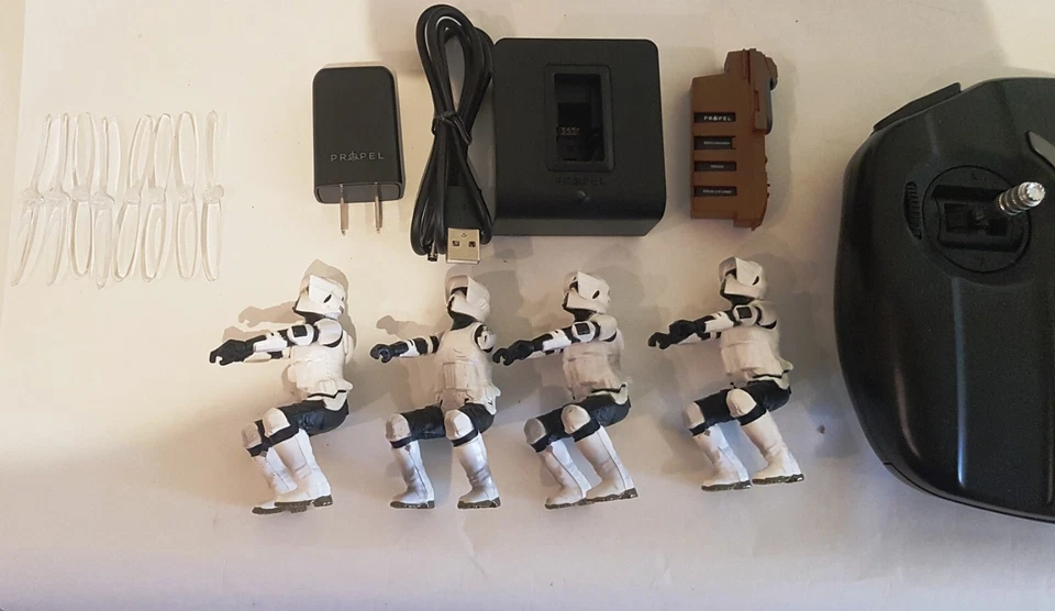 5 LOT! Propel Star Wars 74-Z Speeder Bike RC Drone Battery Remote Charger AS IS - Image 2 of 4