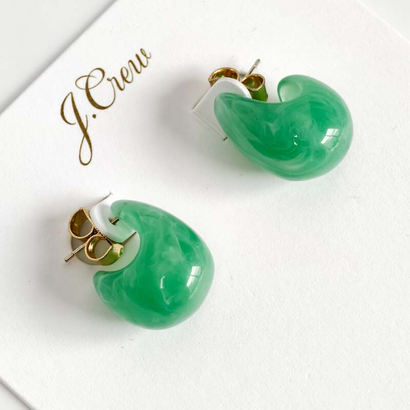New Jcrew Resin Teardrop Stud Earrings Gift Fashion Women Party Holiday Jewelry