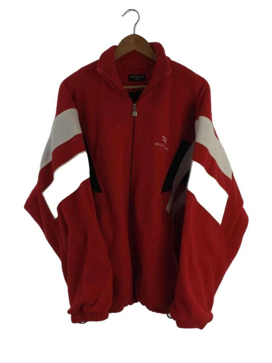 BALENCIAGA #20 21AW Red Tracksuit Cozy Sporty fleece jacket XXS polyester