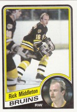 84/85 TOPPS...RICK MIDDLETON...CARD # 8...BRUINS...FREE COMBINED SHIPPING