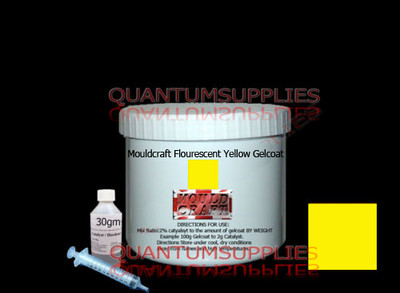 FLOURESCENT YELLOW GELCOAT 5kg kit - FOR FIBREGLASS MOULDS / etc.Lloyds Approved