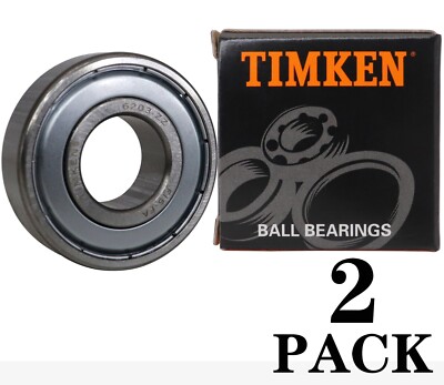 2PACK TIMKEN 6203-ZZ 17X40X12MM Double Metal Sealed Bearings