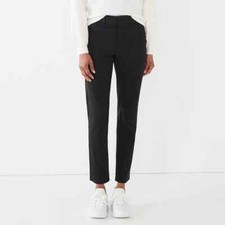 NWT Lands End Womens Slim Leg Ankle Black Chino Dress Pants 4 27/28W 80 FF47