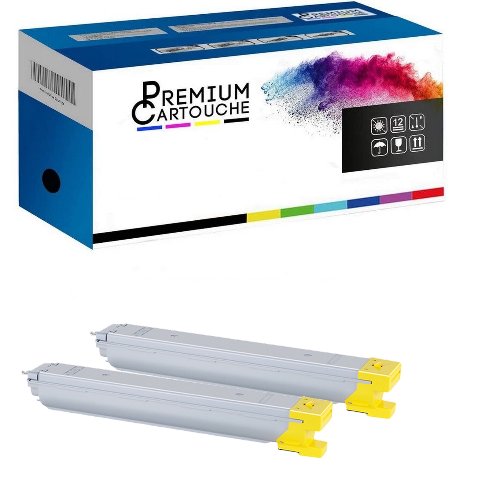 W9042MC Yellow pack de 2 toners compatibles pour HP Color LaserJet M