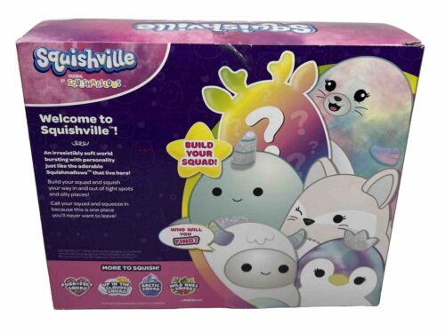 Squishmallows Squishville Artic Squad Confezione da 6 Mystery Doll Volpe Pinguino Animale - Foto 2 di 9