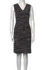 Authentic Dolce & Gabbana Wool Sheath V neck Dress Medium