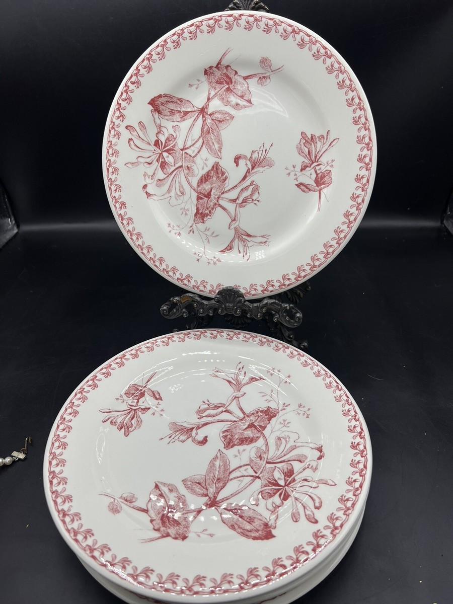 Chevrefeuille by FAIENCERIE DE GIEN Red Salad Plate | eBay