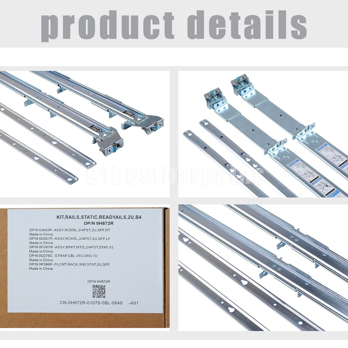 B16 Slide Server Rails DL360 Gen 8-10 Sliding Rails BestParts 1U Sliding Rail Kit For HP ...