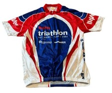 Rising Sun Cycling Jersey Triathlon Top Size XL Pockets Bike Run Athletic