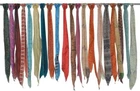 Wholesale Lot Of 50 Vintage Silk recycle Sari Sashes Head Wrap Neck Tie India
