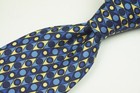 Turnbull & Asser Sapphire Sky Blue Daffodil Yellow 100% Silk Tie Made England