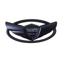 Matte Black Front Grille Or Rear Emblem Badge Genesis Wing For 10-15 Coupe Matte Black Front Grille Or Rear Emblem Badge Genesis Wing For 10-15 Coupe