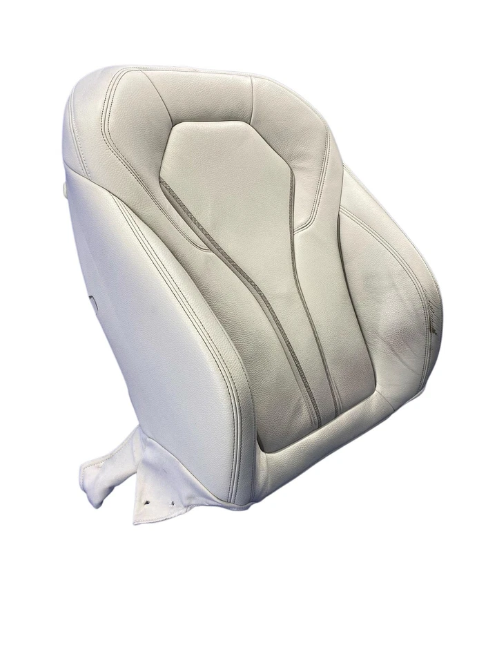2017-2023 BMW 530I FRONT LEFT UPPER SEAT CUSHION WHITE LEATHER *WEAR* OEM - Image 4 of 4