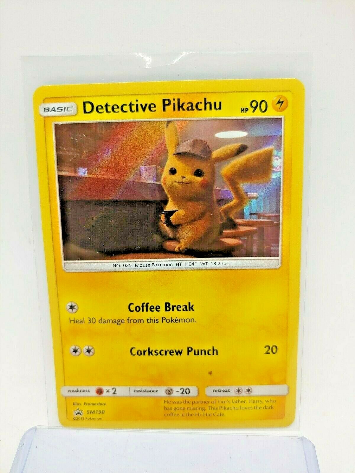 Sun & Moon Promo SM190 HOLO Detective Pikachu Pokemon Card A-P1 | eBay