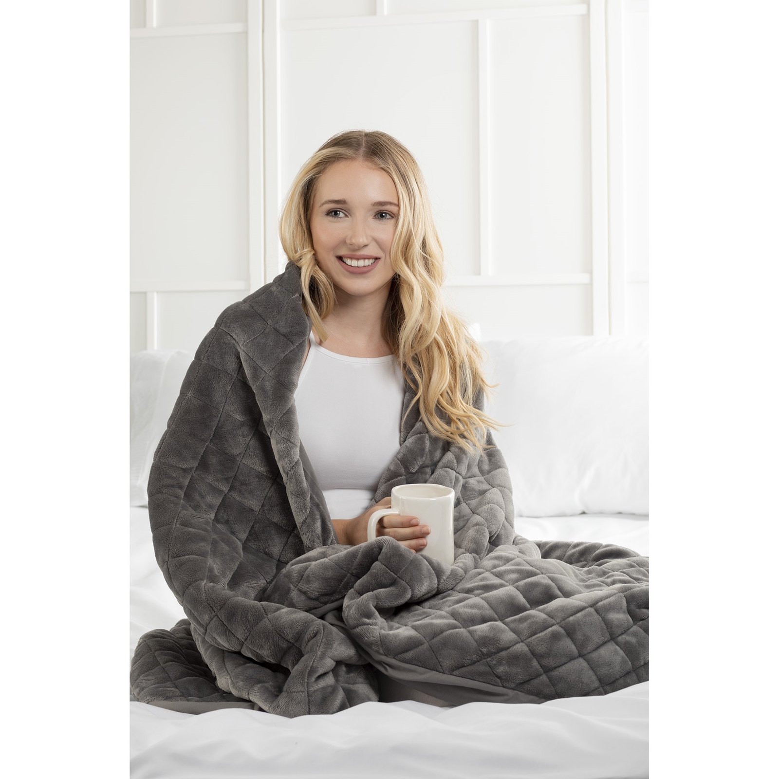 Weighted Blanket Solid Microfiber Grey Popularna sprzedaż wysyłkowa