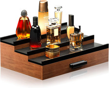 Cologne Organizer for Men with Drawer Storage 3 Tier Elevated Perfume Display