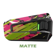 For Cardo Packtalk Neo Edge Pro Skin Decal Wrap Stickers Matte Green Pink Chaos