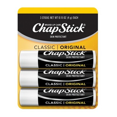 ChapStick Classic Original Lip Balm Tubes - 0.15 Oz, 3-Pack | eBay