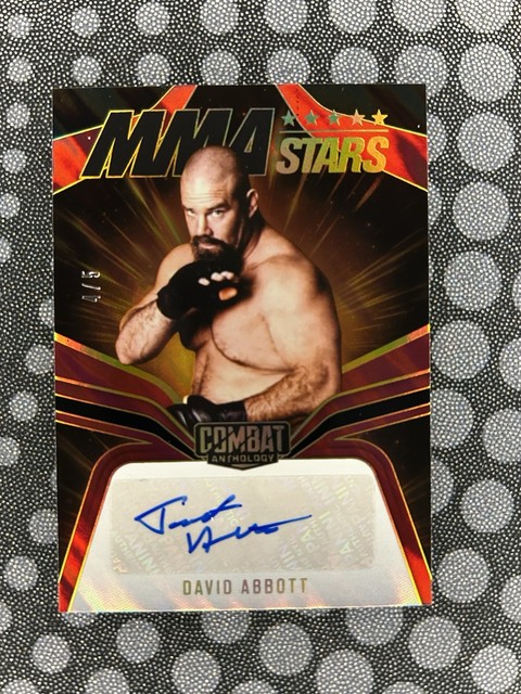 2025 Panini Combat Anthology MMA Stars David Tank Abbott Auto 4/5