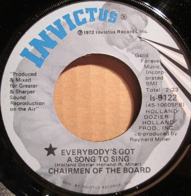 Chairmen Of The Boar - Everybody's Got A Song To Sing / Working On A  - G8100z