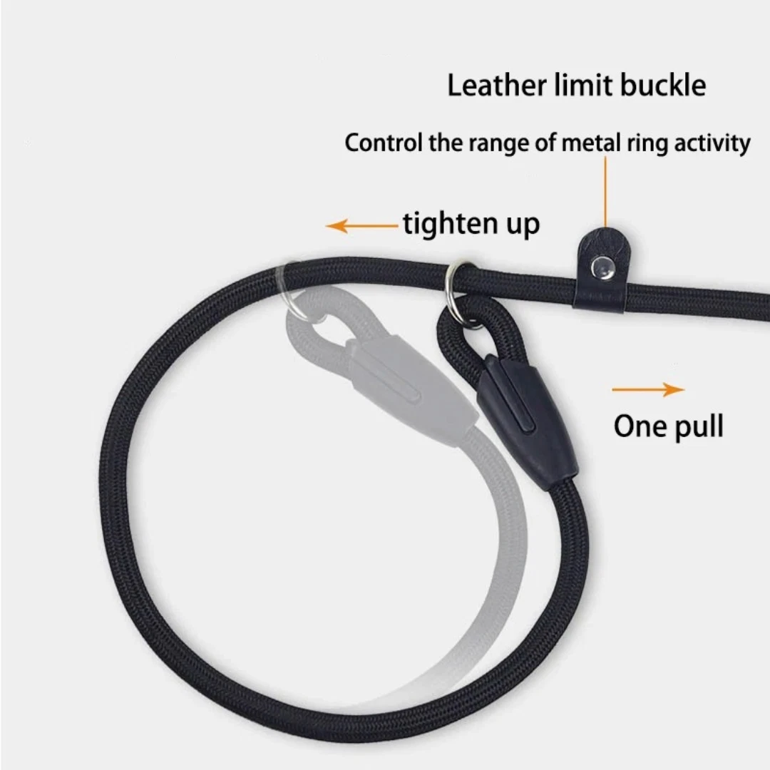 Dog Puppy Slip Lead Training Correction Leash Cesar Millan Pets Nylon Rope 140cm