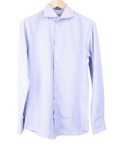 SUITSUPPLY Men's Formal Shirt 40/15.75 Extra Slim Cotton Blue Long Sleeve 