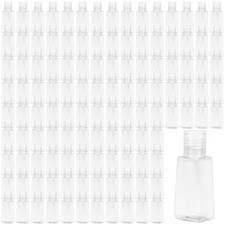 120 PCS 1oz/30ml Clear Empty Travel Bottles, Small Trapezoidal Flip Cap Squee...