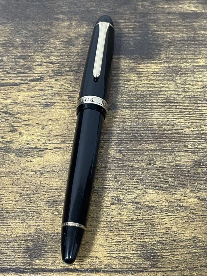 Pluma Estilográfica Sailor Oro Blanco 21K De Colección Plumín Excelente Flujo de Tinta Probado Foto 2 de 4