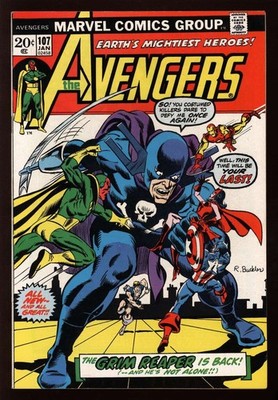 AVENGERS #107 7.0 // GRIM REAPER COVER & APPEARANCE MARVEL COMICS 1973