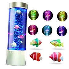 Bubble Fish Lamp Desktop Sensory LED Bubble Lamps 7 Color Changing Fake